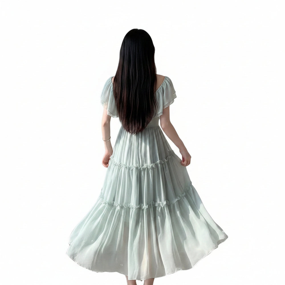Chiffon Suspender Dress For Women