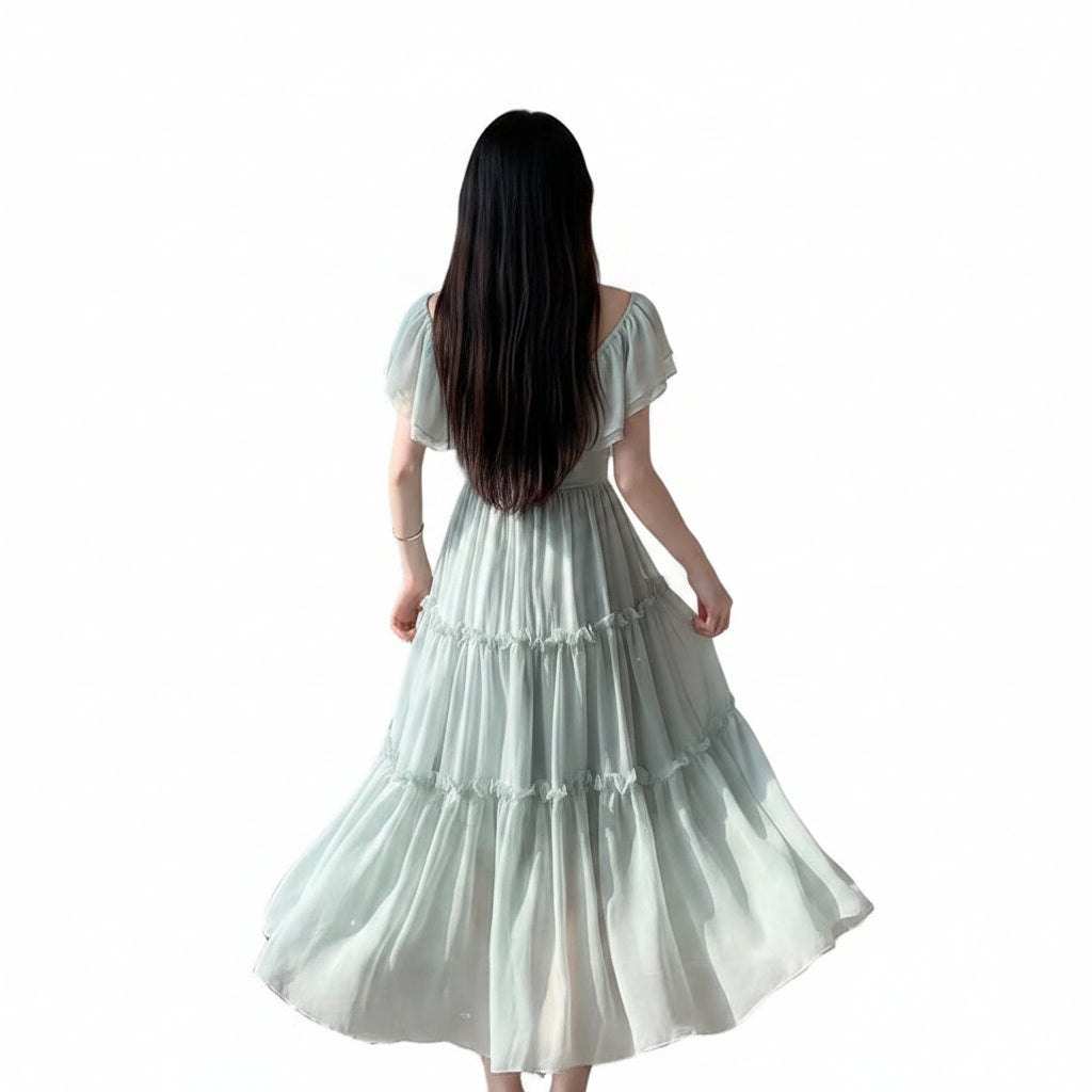 Chiffon Suspender Dress For Women