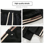 Mens Three-Stripe Sweatpants Spring American High-Street Style Joggers