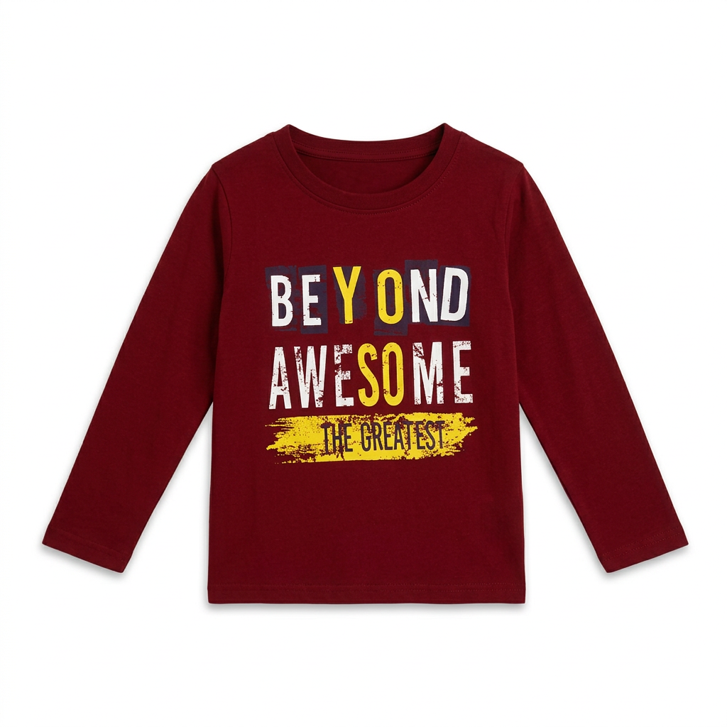 Maroon graphic T-shirt