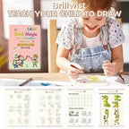 Magic Practice Copybook Set for Kids | 4 Reusable Handwriting Books with 10 Refills, Pen & Grip | Alphabet, Numbers, Drawing & Math Learning Activity Books