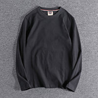 Solid-color Washed Pullover Base Shirt