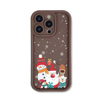 Cute Santa Claus Phone Case Frosted Advanced Christmas Pattern Case For Phone Shockproof Soft Silicone Phone Cover