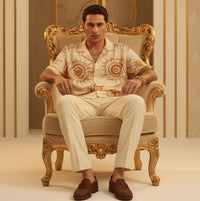 Printed Casual Fashion Mens Short-Sleeve Shirt