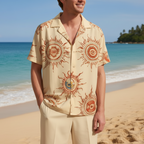 Printed Casual Fashion Mens Short-Sleeve Shirt
