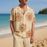 Printed Casual Fashion Mens Short-Sleeve Shirt