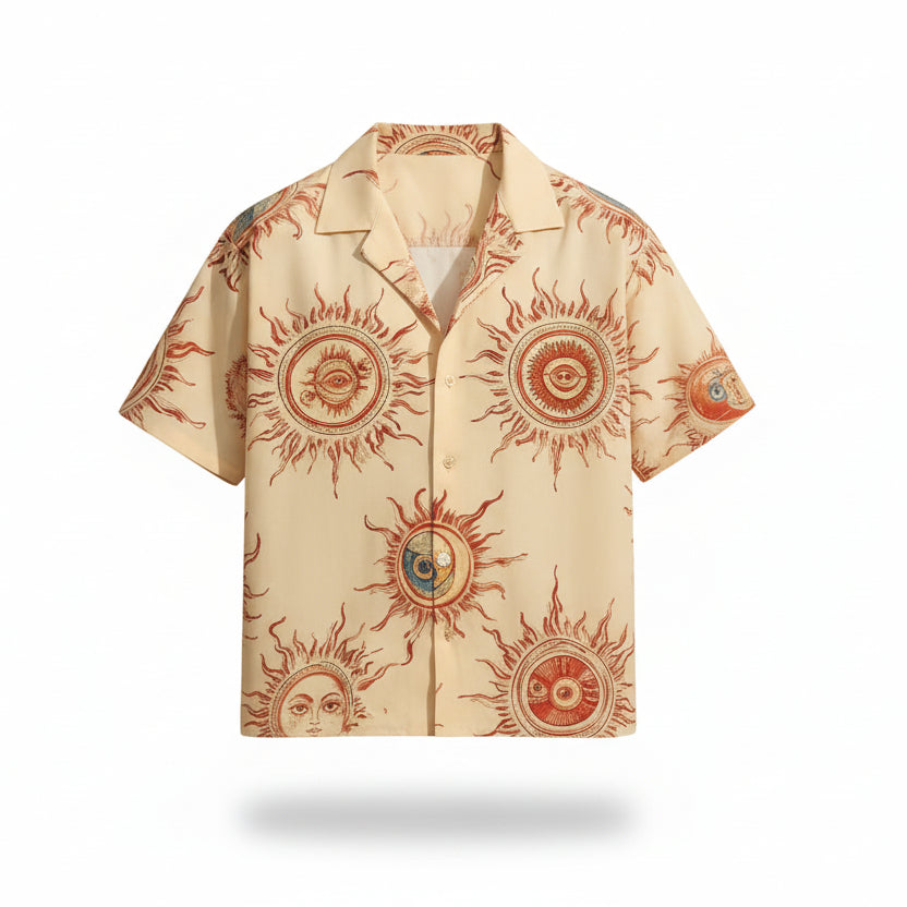 Printed Casual Fashion Mens Short-Sleeve Shirt