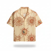 Printed Casual Fashion Mens Short-Sleeve Shirt