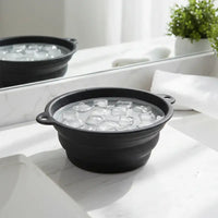 Silicone Ice Facial Bowl with Built-In Ice Tray Foldable Skin Care Bowl (1 Pc)