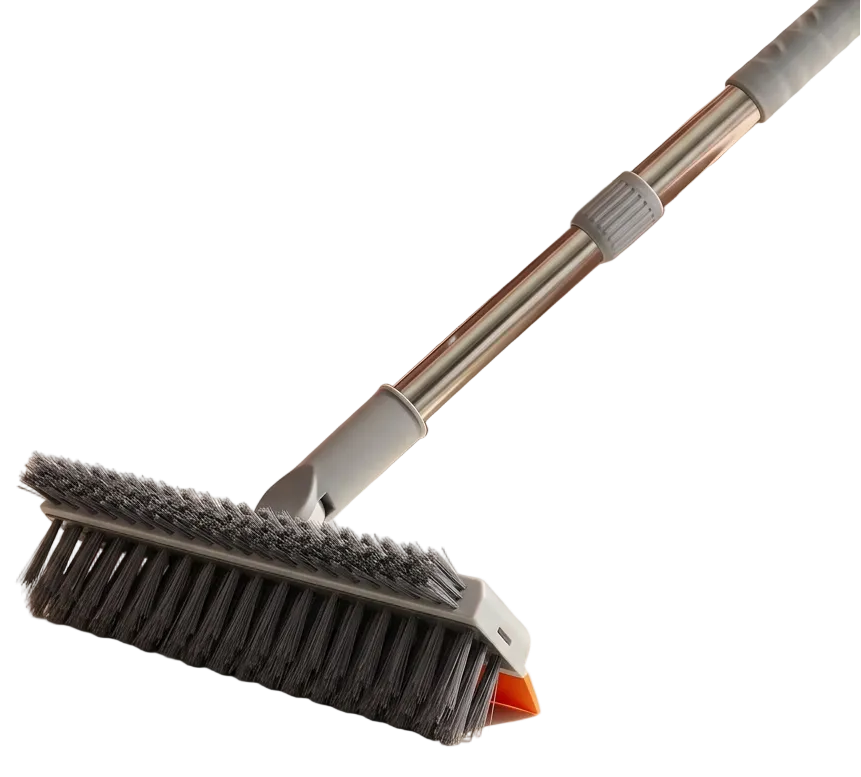 3-in-1 wiper brush on an ivory tiled floor with subtle Diwali decor