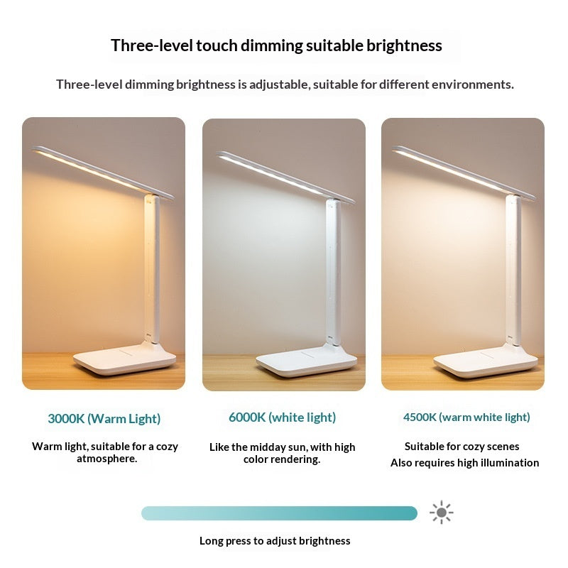 Touch-Control Eye-Care Desk Lamp With Dimming And Color-Tuning Features