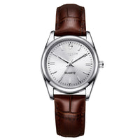 Womens Fashion Wristwatch With A Genuine Leather Strap And Luminous Quartz Movement