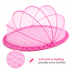 Foldable Baby Mosquito Net with Bedding – Portable Washable Infant Sleeping Bed Protector
