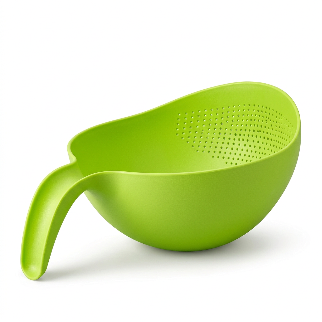 Green rice washing and vegetable strainer bowl