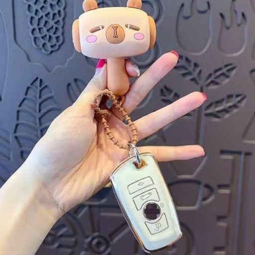 Cartoon Choo-Choo Hammer Keychain with Sound