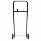 Black gas cylinder trolley, white-background product view
