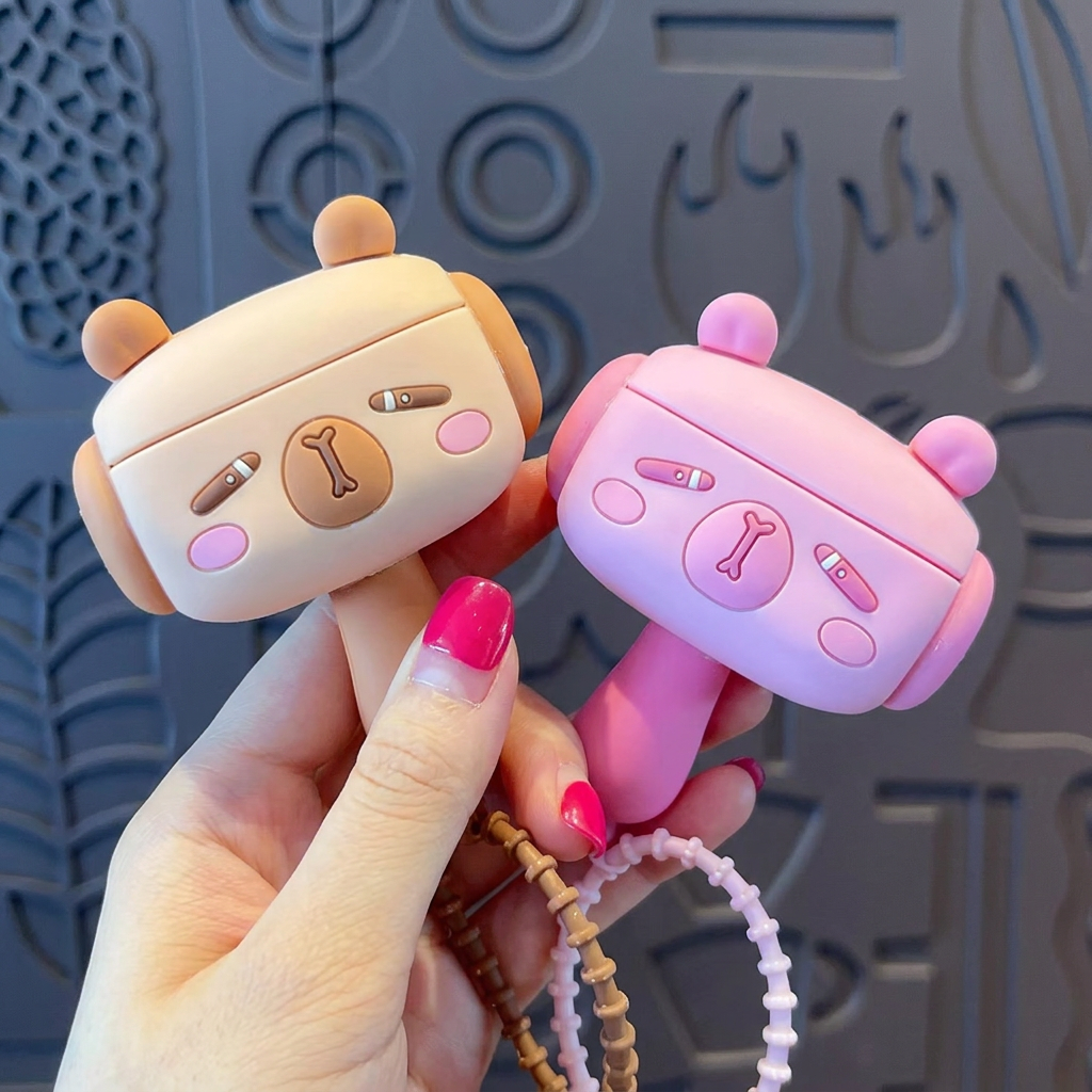 Cartoon Choo-Choo Hammer Keychain with Sound