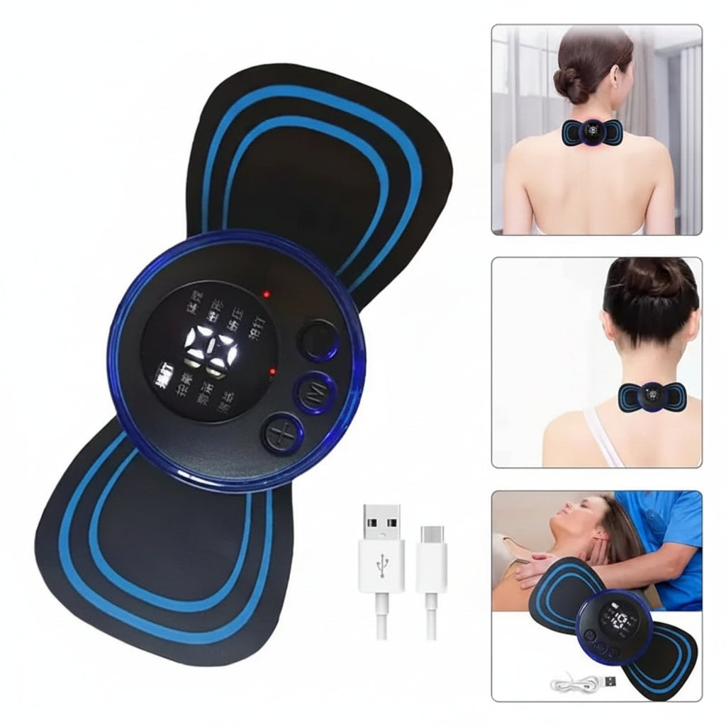 Portable USB Neck Massager Electric Neck Massager Automatic Massage Enhancer Mini Cervical Massager EMS Lymphatic Drainage Massage with Cable