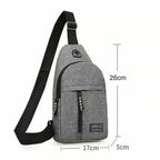 Waterproof Waist Bag, Shoulder Bags USB Charging Earphone Hook Sling Travel Bag