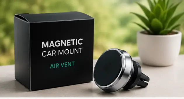 MagHold 360° Magnetic Car Mobile Holder for AC Vent | Strong Magnet Zinc Alloy Phone Mount | Universal Rotatable Car Phone Holder for All Smartphones