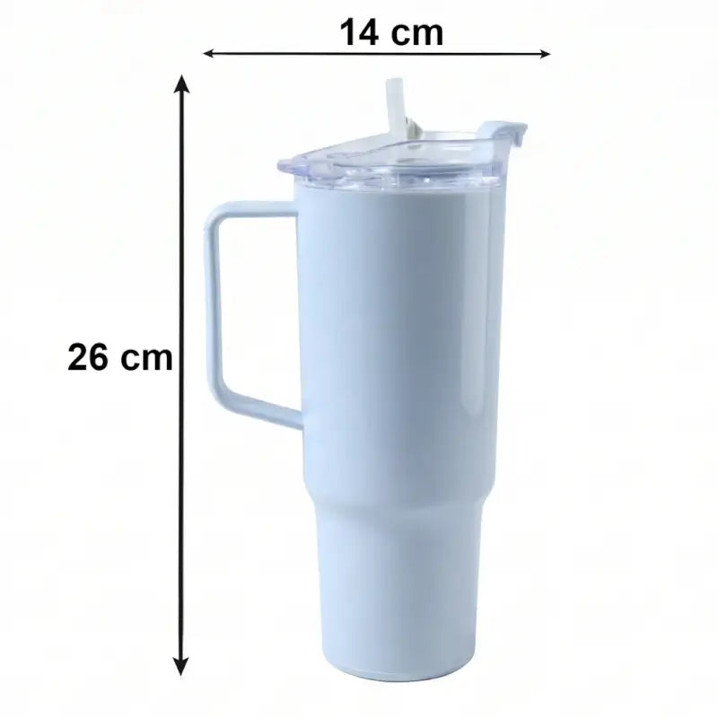 1800ml Insulated Travel Tumbler with Handle and Straw | Large-Capacity Leak-Resistant Drinkware