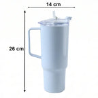 1800ml Insulated Travel Tumbler with Handle and Straw | Large-Capacity Leak-Resistant Drinkware