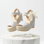 INS hot lace Leisure Women Wedges heeled women Shoes 2021Summer