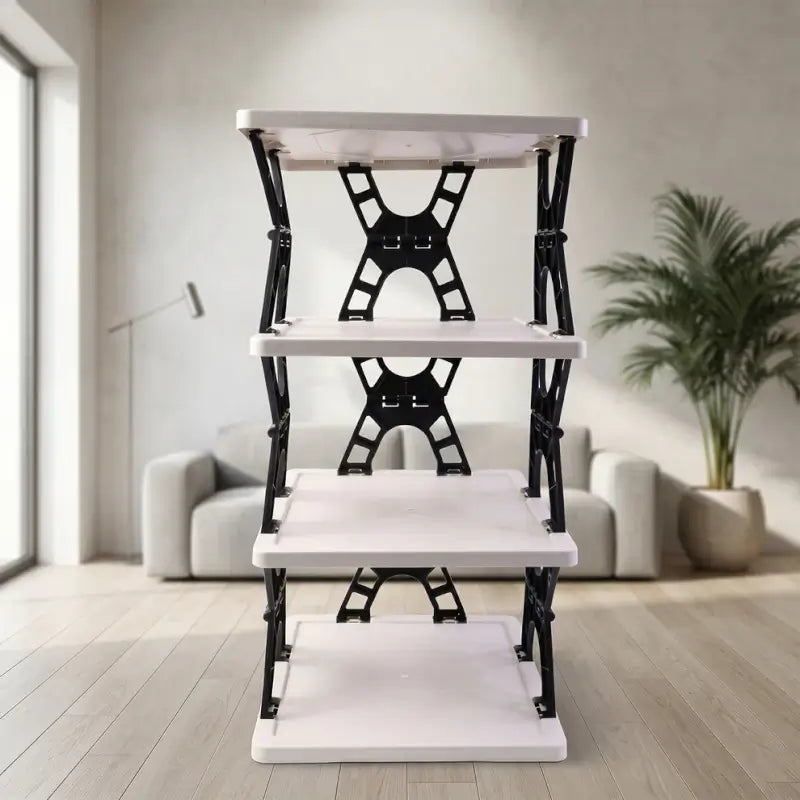 Multipurpose Foldable 4 Layer Storage Rack | Space Saving Kitchen | Foldable Countertop Storage Stand