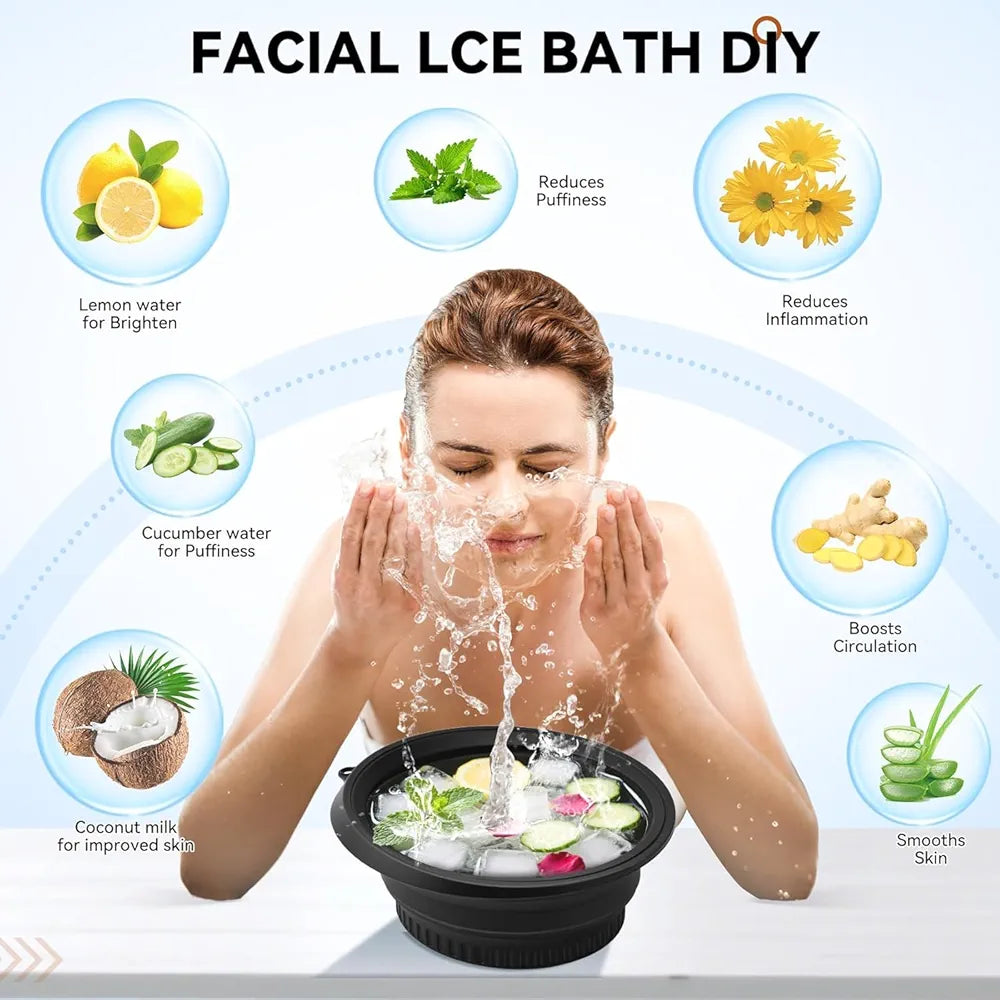 Premium Collapsible Ice Facial Wash Basin – Minimalist Skincare Essential