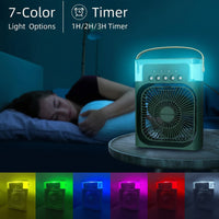 Portable Air Cooler Fan & 5-Mist Humidifier | Safe for Kids & Seniors