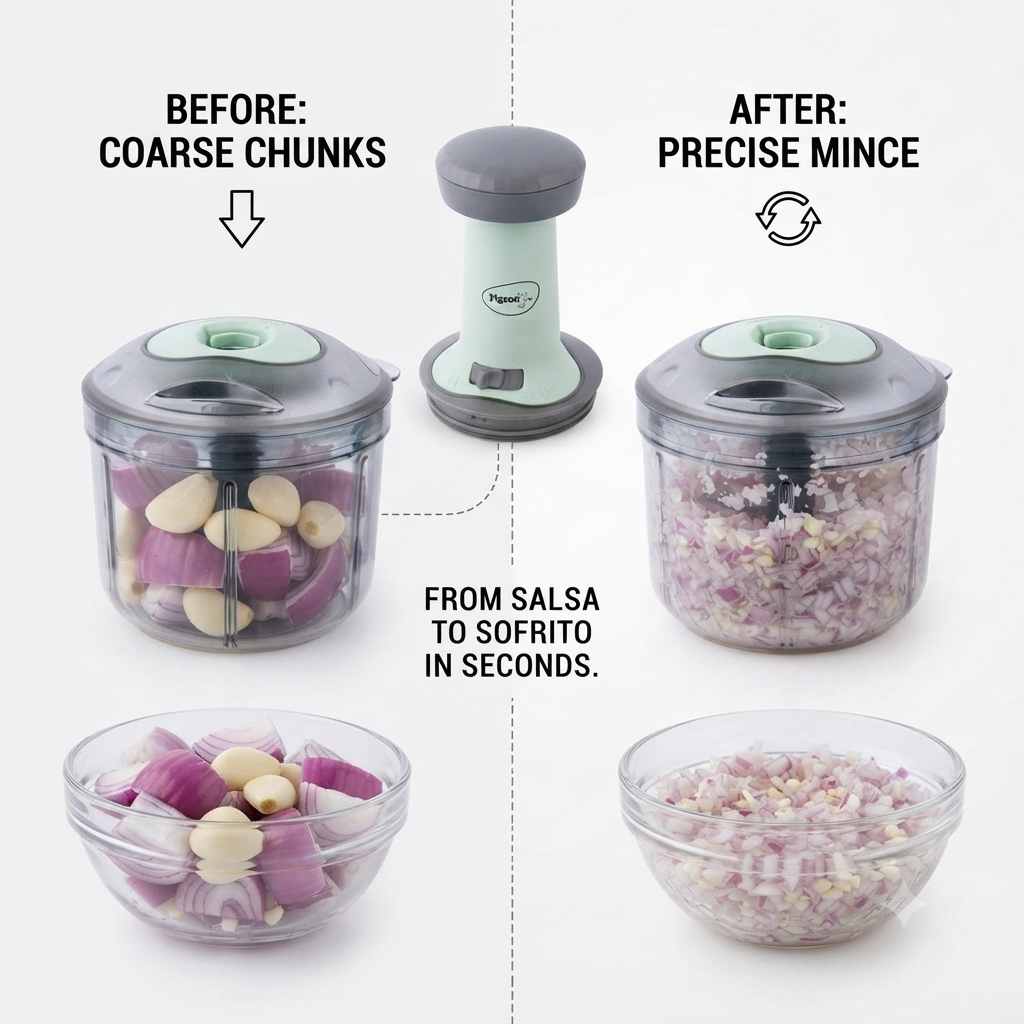 Classic Mini Food Processor & Hand Chopper | Quick Vegetable Cutter