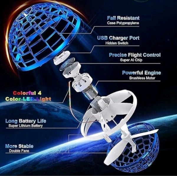 Magical Flynova PRO Spinner | Hand-Controlled LED Hover Sphere