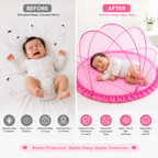 Foldable Baby Mosquito Net with Bedding – Portable Washable Infant Sleeping Bed Protector