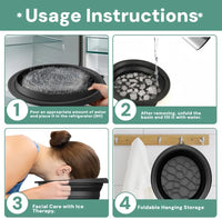 Premium Collapsible Ice Facial Wash Basin – Minimalist Skincare Essential