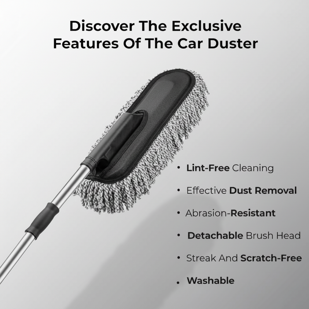 Microfiber Car Duster for Car Cleaning | Extendable Dust Cleaner India