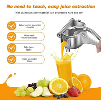 Stainless Steel Hand Press Juicer Machine | Heavy Duty Manual Fruit & Lemon Squeezer