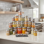 Airtight Kitchen Storage Jars & Containers – Pack of 20 | Multipurpose Fridge & Pantry Organizers