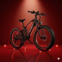 Professional Electric Bike For Adults, 26 X 4.0 Inches Fat Tire Electric Mountain Bicycle, 1000W Motor 48V 15Ah Ebike For Trail Riding, Excursion And Commute, UL And GCC Certified