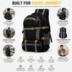 Water-Resistant Hiking & Trekking Backpack – Large Capacity Travel Rucksack with Laptop Compartment