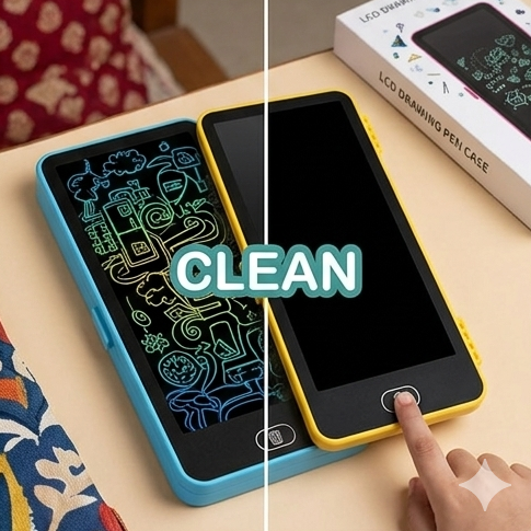 DoodleBox™ Smart Pencil Case – LCD Writing Tablet & Spacious Storage for School Kids