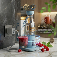 Portable Mini Juice Blender - 420ml Rechargeable USB Personal Fruit Mixer