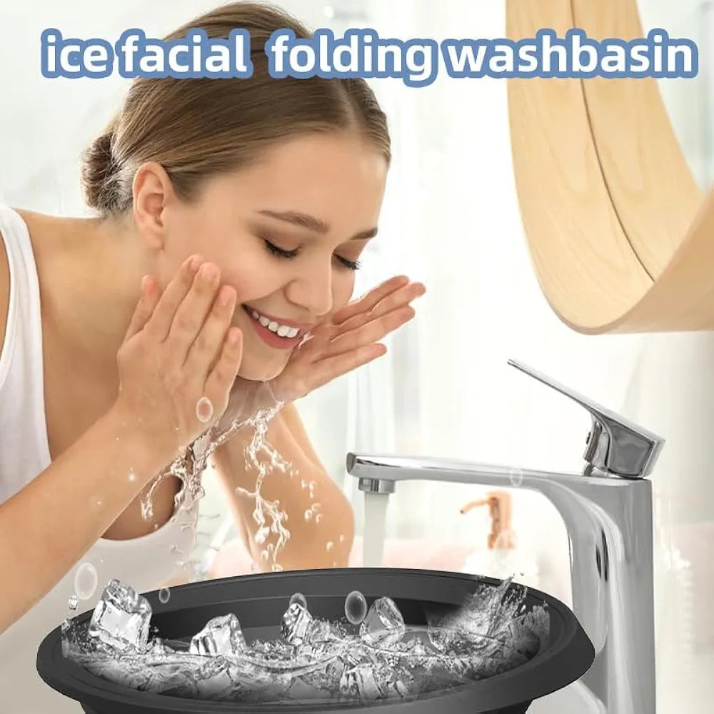 Premium Collapsible Ice Facial Wash Basin – Minimalist Skincare Essential