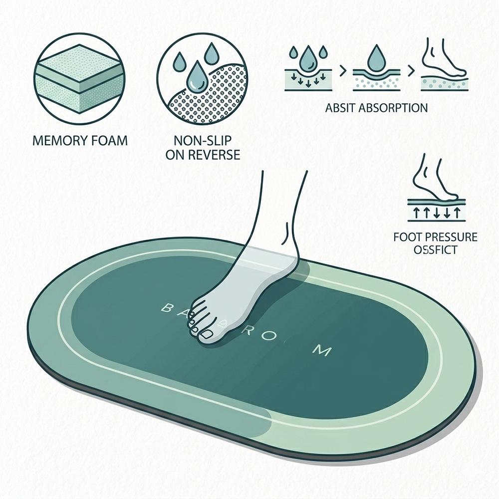 Quick-Dry Anti-Slip Luxury Bath Mat