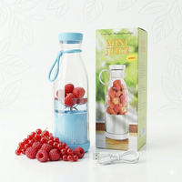 Portable Mini Juice Blender - 420ml Rechargeable USB Personal Fruit Mixer