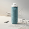 UltraFold™ 600ML Collapsible Silicone Water Bottle – Leakproof, Travel-Ready Hydration