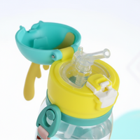 Cute Animal Kids Water Bottle for School – Portable Leakproof Straw Bottle