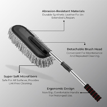 Microfiber Car Duster for Car Cleaning | Extendable Dust Cleaner India