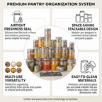Airtight Kitchen Storage Jars & Containers – Pack of 20 | Multipurpose Fridge & Pantry Organizers