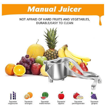 Stainless Steel Hand Press Juicer Machine | Heavy Duty Manual Fruit & Lemon Squeezer