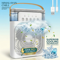 Portable Air Cooler Fan & 5-Mist Humidifier | Safe for Kids & Seniors